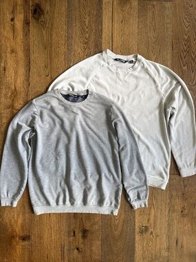 Travis Mathew Men's Crewneck Sweaters - Gray & Off-White